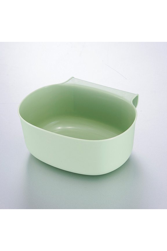Plastic Hanging Trash Bin for Kitchen Cabinet Door Green Simple Design with 2 Pcs 3.94x5.12 Inches