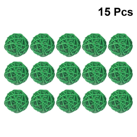 Masteelf Plastic Hanging Vine Ball Decorations for Home Decor Green Color 15 Pieces 5cm Size