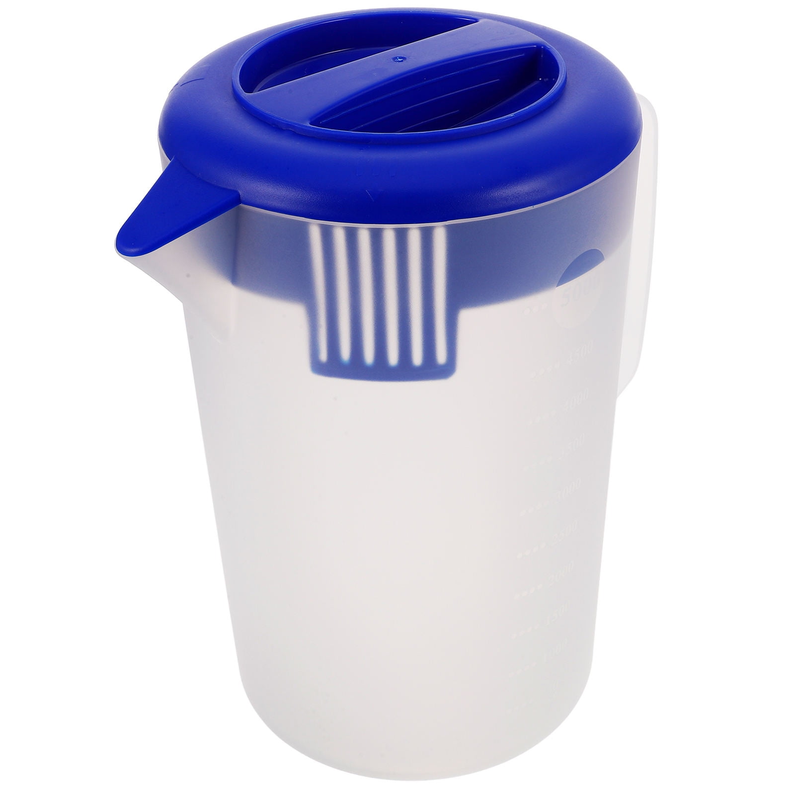 Masteelf 5L Plastic Pitcher with Lid and Handle, Water Jug for Juice, Ice Tea, Lemonade, , Cold and Hot Beverages