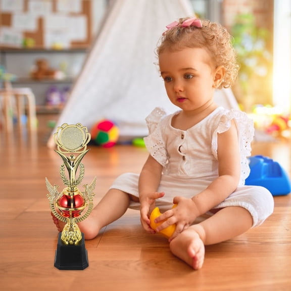 Masteelf Red Plastic Trophy for School Tournament Awards, Kids Reward Prize, Student Achievement Recognition Supply
