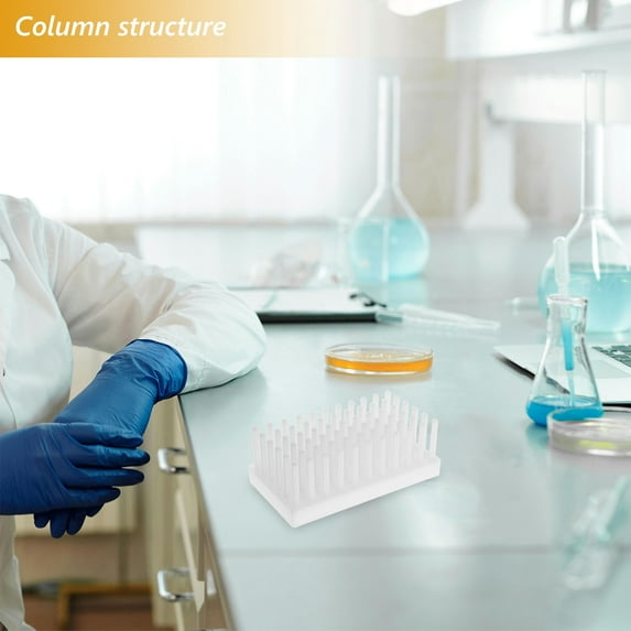 Masteelf Plastic Tube Rack Test Tube Rack for Drying and Storage Laboratory Tube Rack Tube Holder Reusable Tube Rack Tube Storage Rack