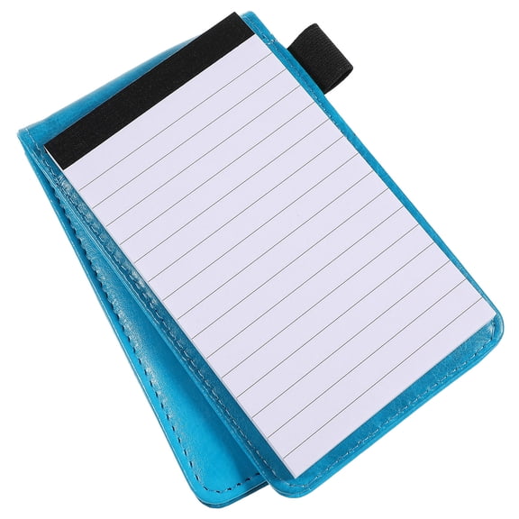Masteelf Pocket Notebook Pad PU Cover Notepad for Work Small Notebook Tearable Notebook Creative Lined Notebook with Card Slot