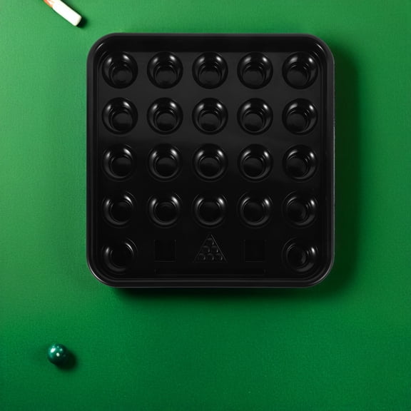 HEATSHAKING Black Plastic Billiard Ball Organizer Tray Durable and Space-Saving Design