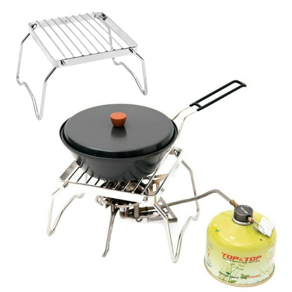 Masteelf Portable Barbecue Grill Stainless Steel Folding Barbecue Grill Mini Pocket BBQ Tools Barbecue Accessories for Park Camping (17x15.5x9.5cm)