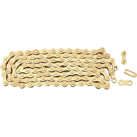 HEATSHAKING Carbon Steel Cycling Chain Golden 1 Set 58x0.28in