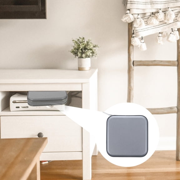 HEATSHAKING Cd Case Holder Silver Plastic 1Pc 6.09x6.09x1.77In