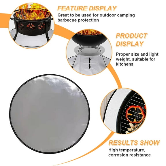 Masteelf Portable Fireproof Barbecue Mat Camping Resistance Blanket Floor Protective