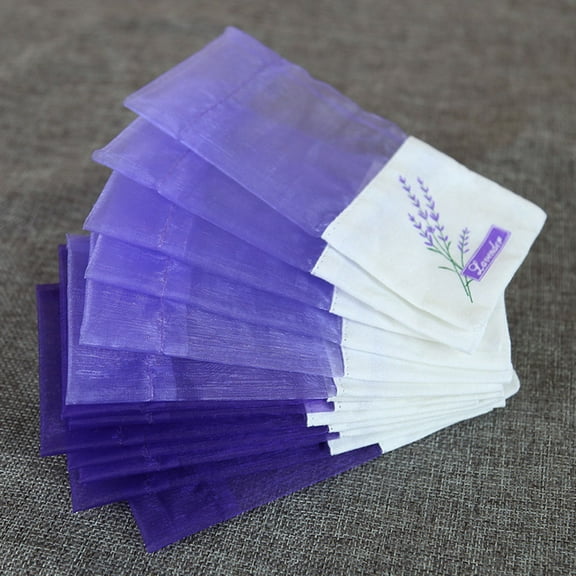 Masteelf Portable Lavender Scented Sachet Bags with Ribbon for Secure Storage Cotton Purple 4.5x6.5 Inches