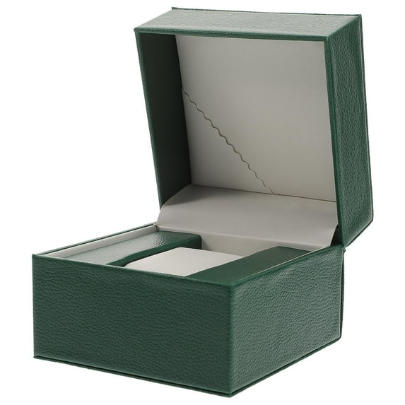 Masteelf Portable PU Leather Watch Box for Storage Use in Green Color with AntiScratch Design and Delicate Appearance 10.2 x 5.1 inches