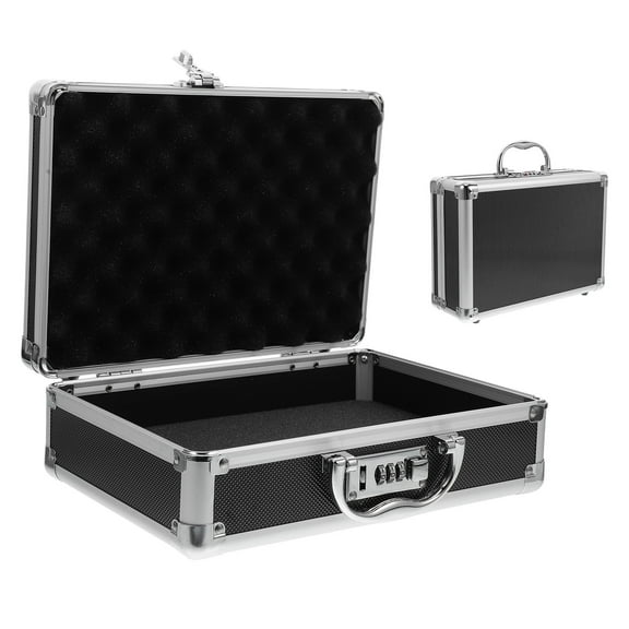 Masteelf Portable Tool Box with Foam Inserts Aluminum Alloy Hard Case for Tools Protective Storage Case for Equipment Small Hard Case for Tool Organization