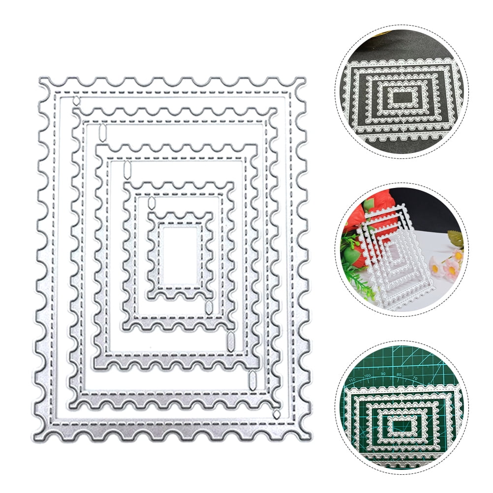 Masteelf Postage Cutting Dies 5pcs Rectangle Frame Metal Die Cuts Card ...