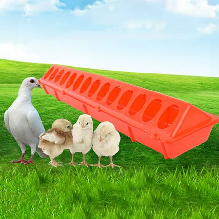 Masteelf Poultry Feeding Tray Long Trough Finch Food Container