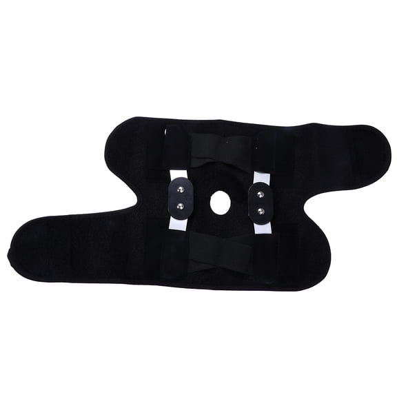 Masteelf Black Rubber Knee Support for Sports with Adjustable Design and Stabilizing Protection Free Size