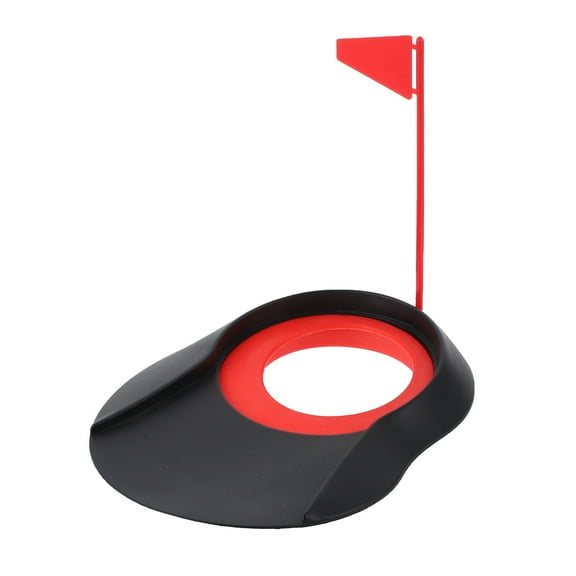 Masteelf Golf Practice Hole Portable and Compact Made of Durable Plastic Black for Easy Training Anytime