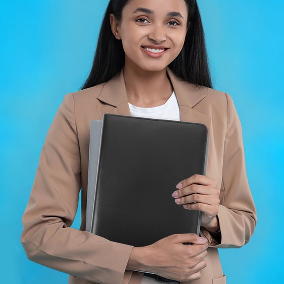 Masteelf Professional Portfolio Compartments Folder Zipper Bag Office