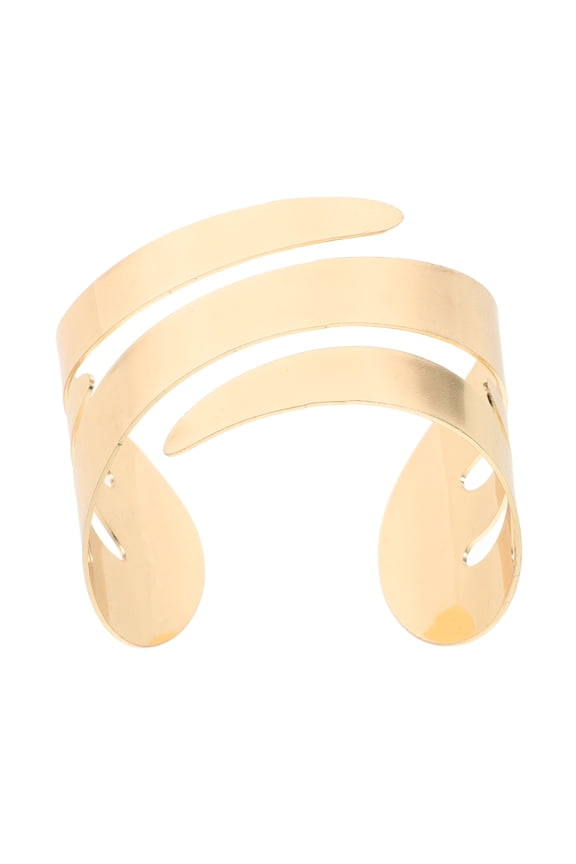 Masteelf  Punk Open Bracelet Triangle Paper Clips Slip Hollow Bracelets Golden