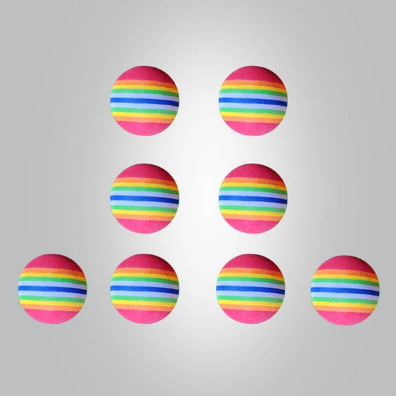 Masteelf Rainbow EVA Training Ball for Golf Practice Soft Lightweight Flexible 8pcs 38mm