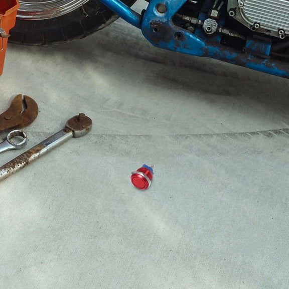 Masteelf Red Latching Push Button Switch Self Locking for Automotive Car Boat Truck Mounting Hole Replacement Part