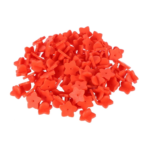Masteelf Red Plastic Pin Backs for Decor Star Shaped Tight Hold Lightweight Portable 100 Pieces
