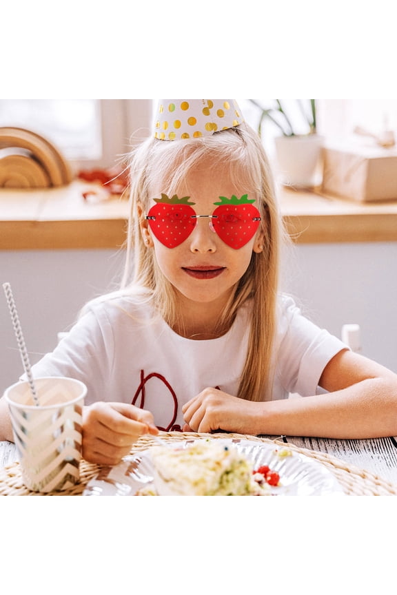 Sunglasses Red PC Metal Girls Summer Beach Glasses 1Pcs 5.7x3.9in