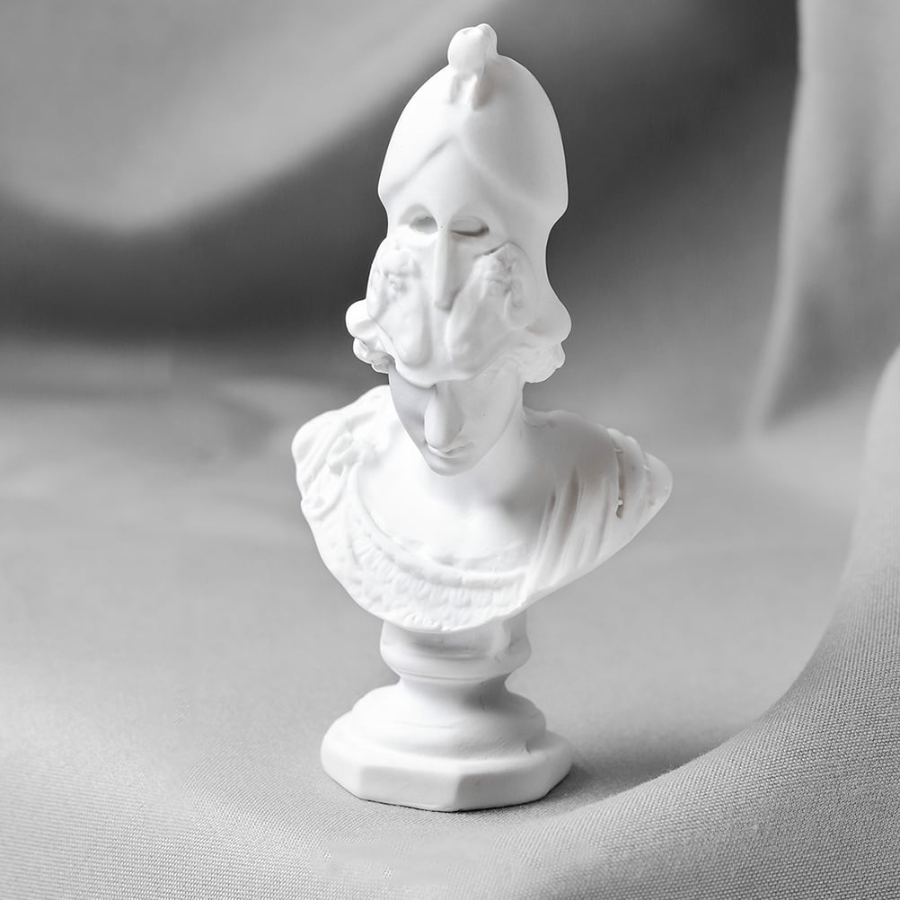 Pseudo Seneca Resin Bust Statue - 6 Inch White Sculpture For Art Study, Painting & Home Decor