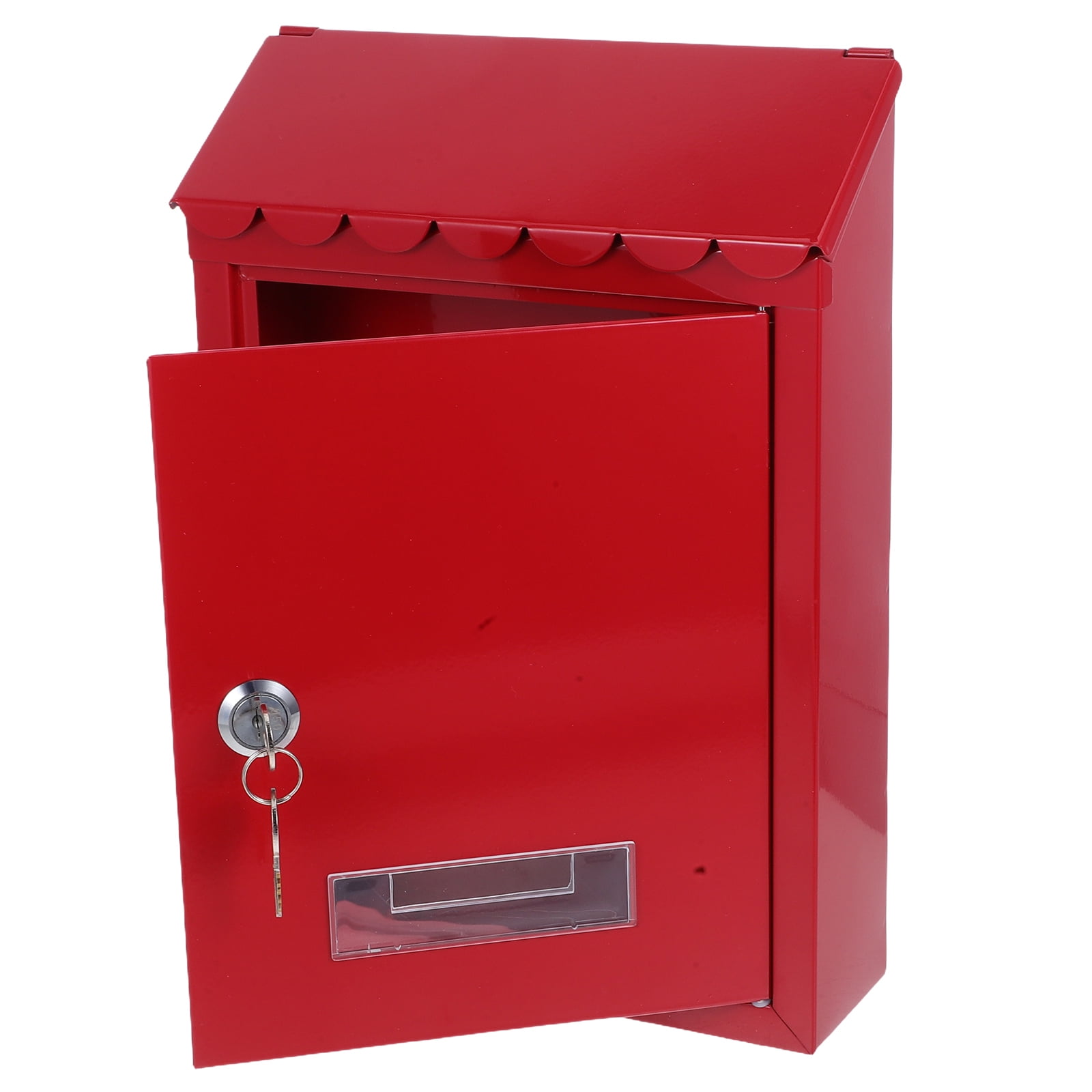 Masteelf Retro Wall Mounted Mailbox With Lock Tinplate Post Mount Mailbox Letter Box Suggestion Box For Home Office Outdoor Door
