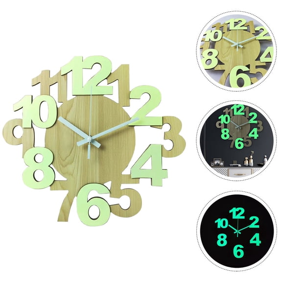 Masteelf Retro Wooden Wall Clock with Silent Design for Bedroom or Living Room Home Decor Multi Color 12 Inch