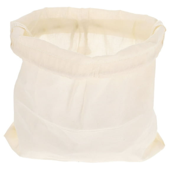 Masteelf Reusable Cotton Cloth Strainer Bag for Kitchen Ivory Color Fine Mesh for Juicing Coffee Yogurt 8x14 Inches