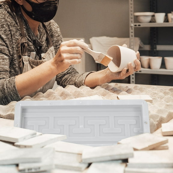 Masteelf Reusable Plastic Concrete Mold for Home Use with Exquisite Antique Design .87x7.87x1.57 Inches