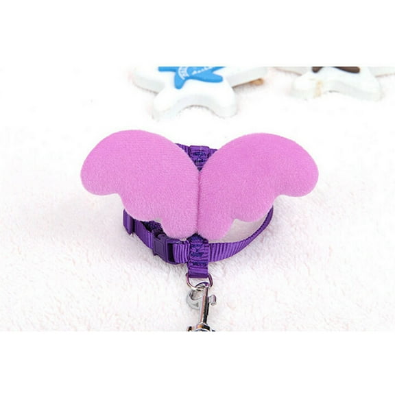 Masteelf Nylon Adjustable Pet Leash and Collar Set for Dogs, Puppies & Cats, Violet Color, Medium Size