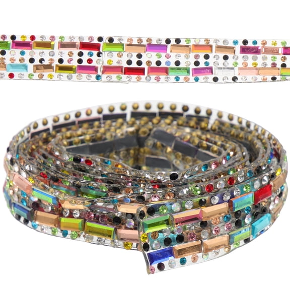 Masteelf  Rhinestone Band Mesh Ribbon Rhinestones for Crafts Adhesive