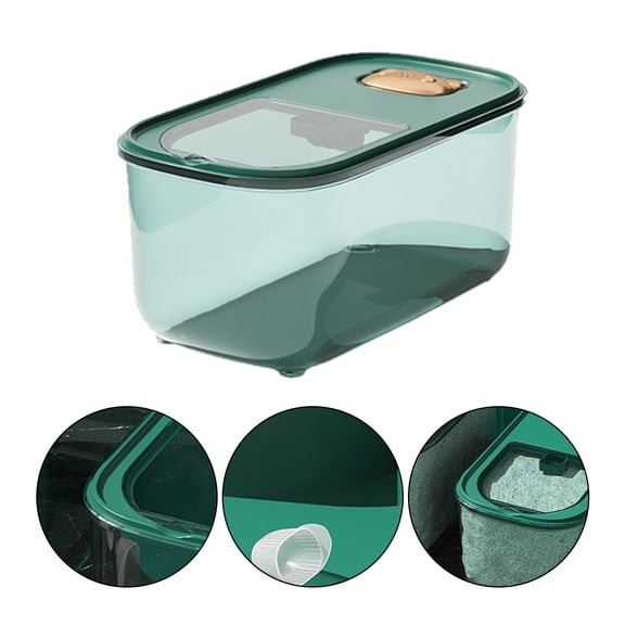 Masteelf Large Capacity Plastic Rice Storage Bucket Container for Whole Grains and Dry Food Kitchen Organizer