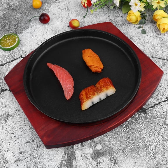 OFFIGAM Nonstick Round Roasting Tray Brown Wood 1Pcs