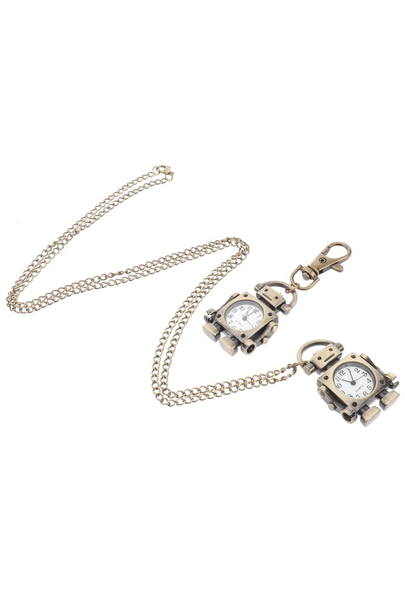 Robot Shaped Key Ring Boys Keychain Pendant Necklace Watch Miss