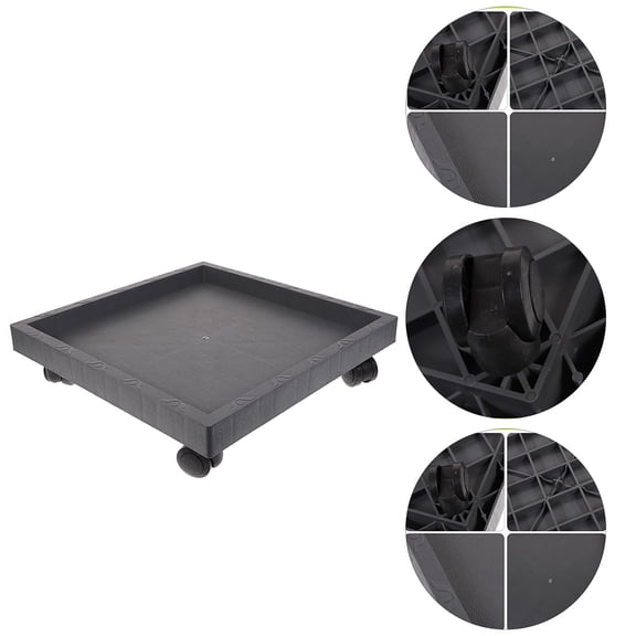Masteelf Rolling Plant Tray Planter Holder Removable Flower Pot Moving Stand Tray Movable Plant Tray with Wheels