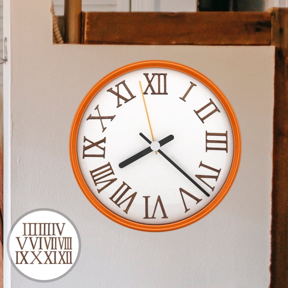 Masteelf Roman Numeral Clock Numbers Kit for Decoration Assorted Color Wood Easy to Install