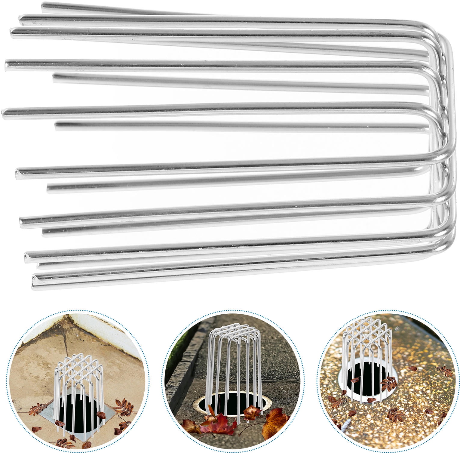 Masteelf Stainless Steel Roof Gutter Leaf Strainer, Gutter Guard Filter ...