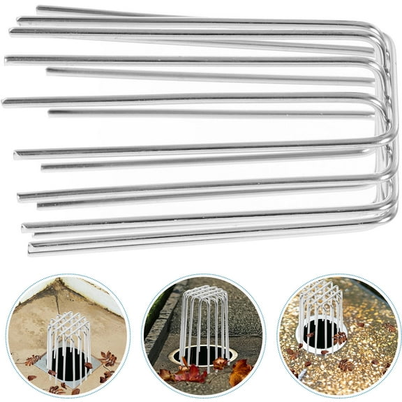 Masteelf Roof Gutter Leaf Strainer Roof Drainage Filter Cover Stainless Steel Gutter Guard Filter Strainer Cover Downspout Screen for Leaf
