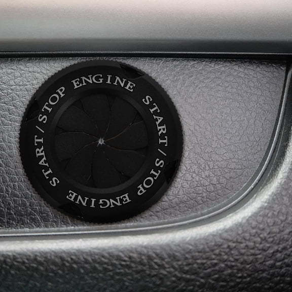 Masteelf Red Aluminum Alloy Rotary Push Start Button Cover, Stylish Protector Compatible with Most Vehicles