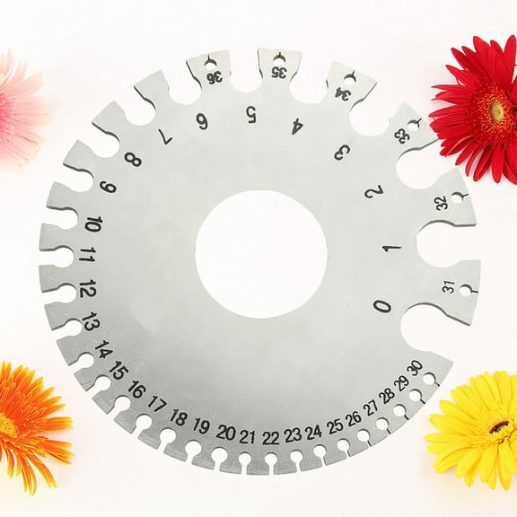Masteelf Round Wire Diameter Gauge Cable Thickness Ruler Meter Measuring Tool (Silver)