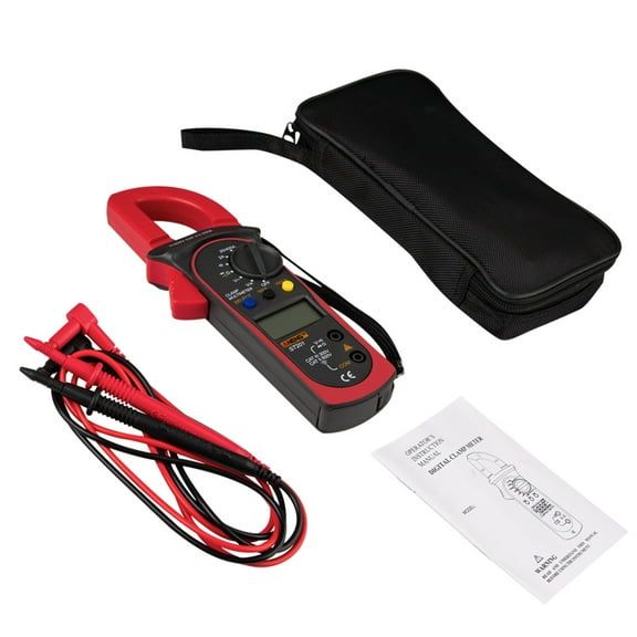 Masteelf ST201 Digital Clamp Multimeter Resistance Ohm Tester AC DC Clamp Ammeter Testers Voltmeter (Red)