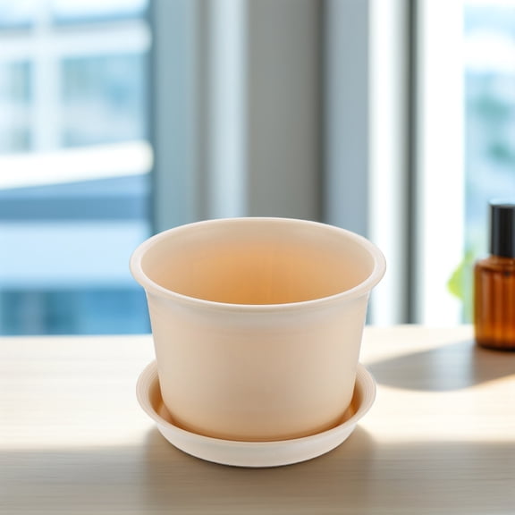 Masteelf  Saucer Flower Pots Indoor Succulent Rustproof Flowerpot Modern Planter