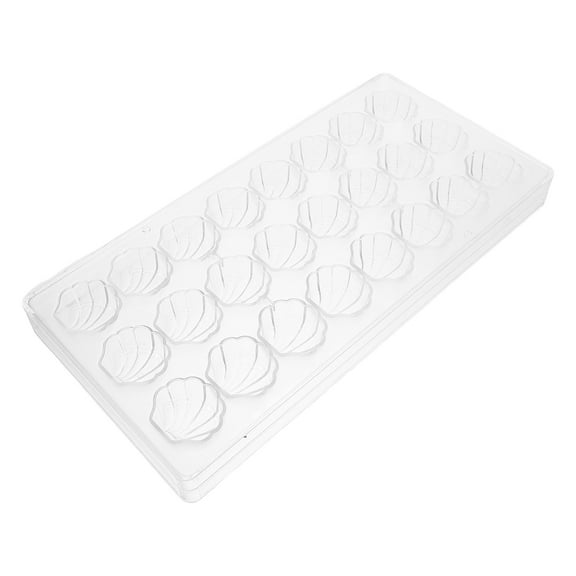 Masteelf Scalloped Shell Candy Mold 24 Grids Sea Shell Baking Chocolate Mould Ice Cube Tray Mold for Soap Candle Fondant Jelly Bakeware Accessories
