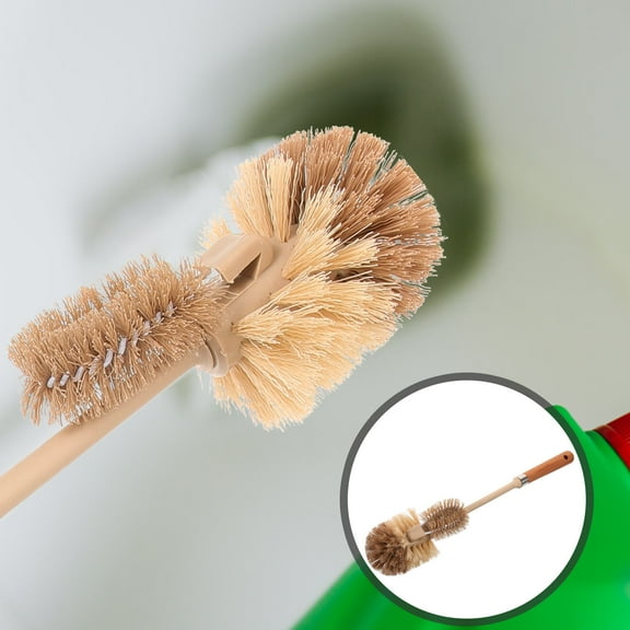 WRITWAA Toilet Washroom Clean Tools Long Handle Wooden Brush 1Pack
