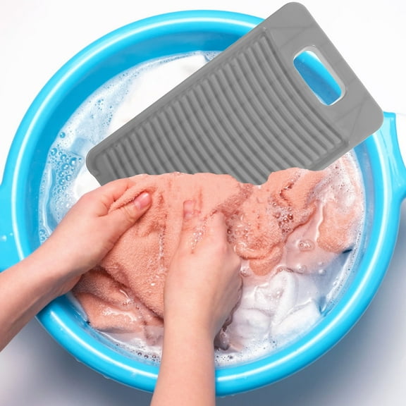 WRITWAA Washboard For Hand Washing Laundry Washer Grey 1Pcs 11.2X6.3X0.6In