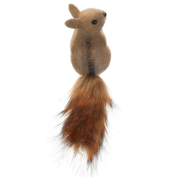 Masteelf Cute Artificial Squirrel Pendant for Home Decoration in Light Brown Color Foam Material 2 Pieces