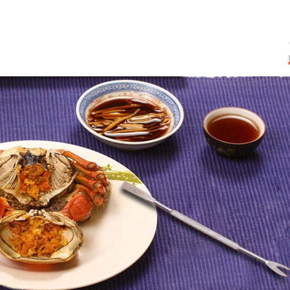 Masteelf Seafood Fork Made of Stainless Steel for Eating Seafood Perfect for Cracking Lobster Claws and Crab Legs 7 inch