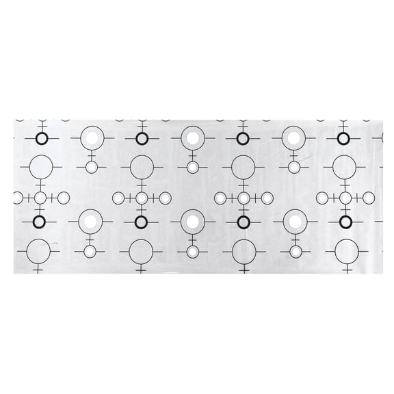 Masteelf Black and White Circle Pattern Self-Adhesive Privacy Window Film Strip, Glass Sticker for Home, 45cm x 100cm