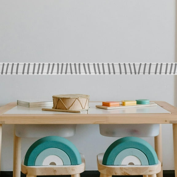 Masteelf Self-Adhesive Train Wall Decor for Boys Room Border Trim Vinyl Baseboard Sticker Peel and Stick Trim Flexible Molding Trim Train Party Wall Trim (10cm X 200cm)