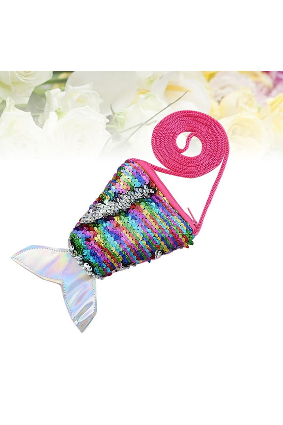 Sequin Purse Wristlet Bag Mermaid Tail Miss Child